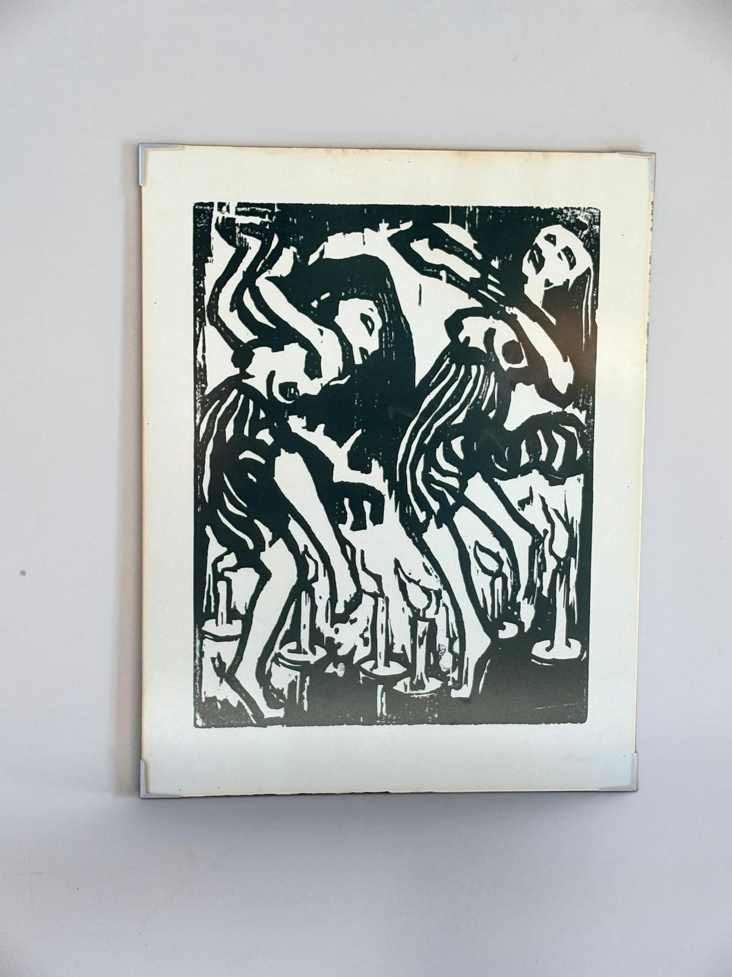 Set of 2 vintage Emil Nolde framed prints – Two Women & Candle Dancers