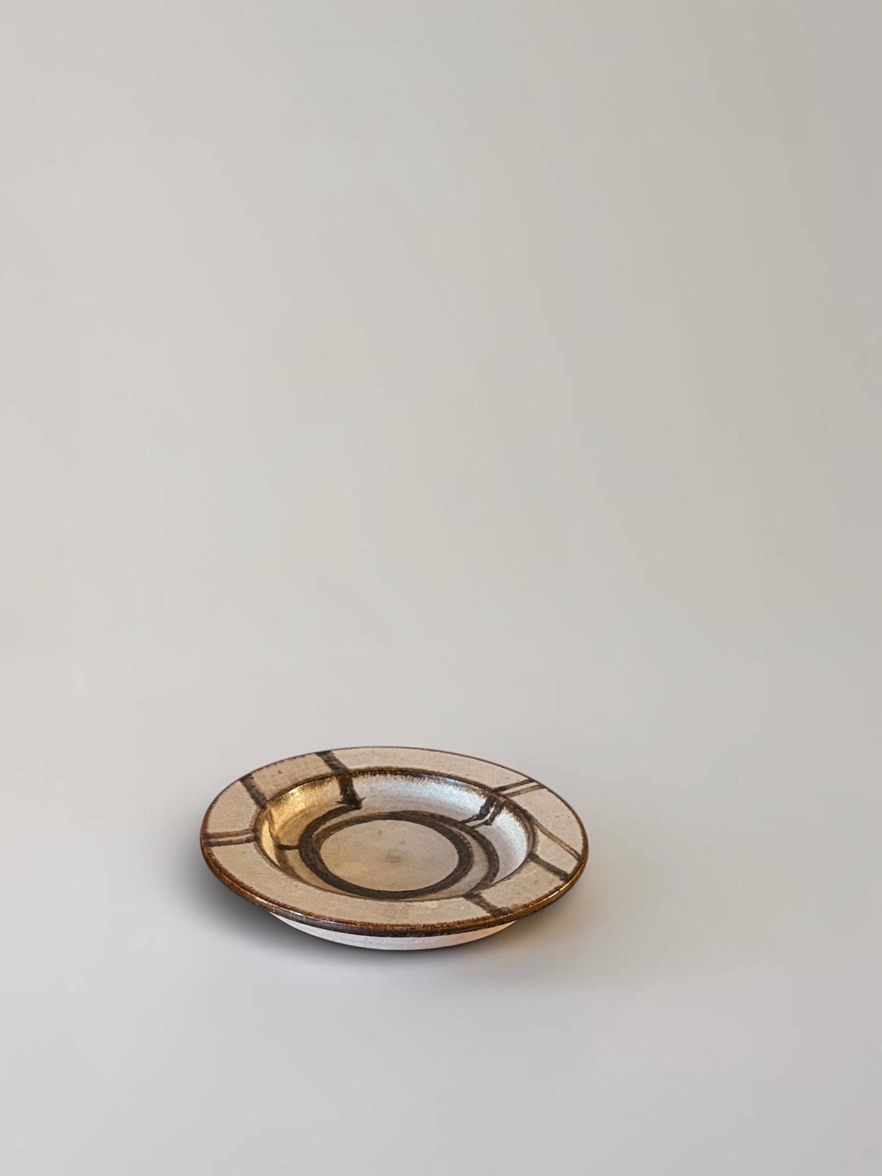 Aksel Larsen for Axella stoneware dish Denmark 1970s __etsy:8215146341
