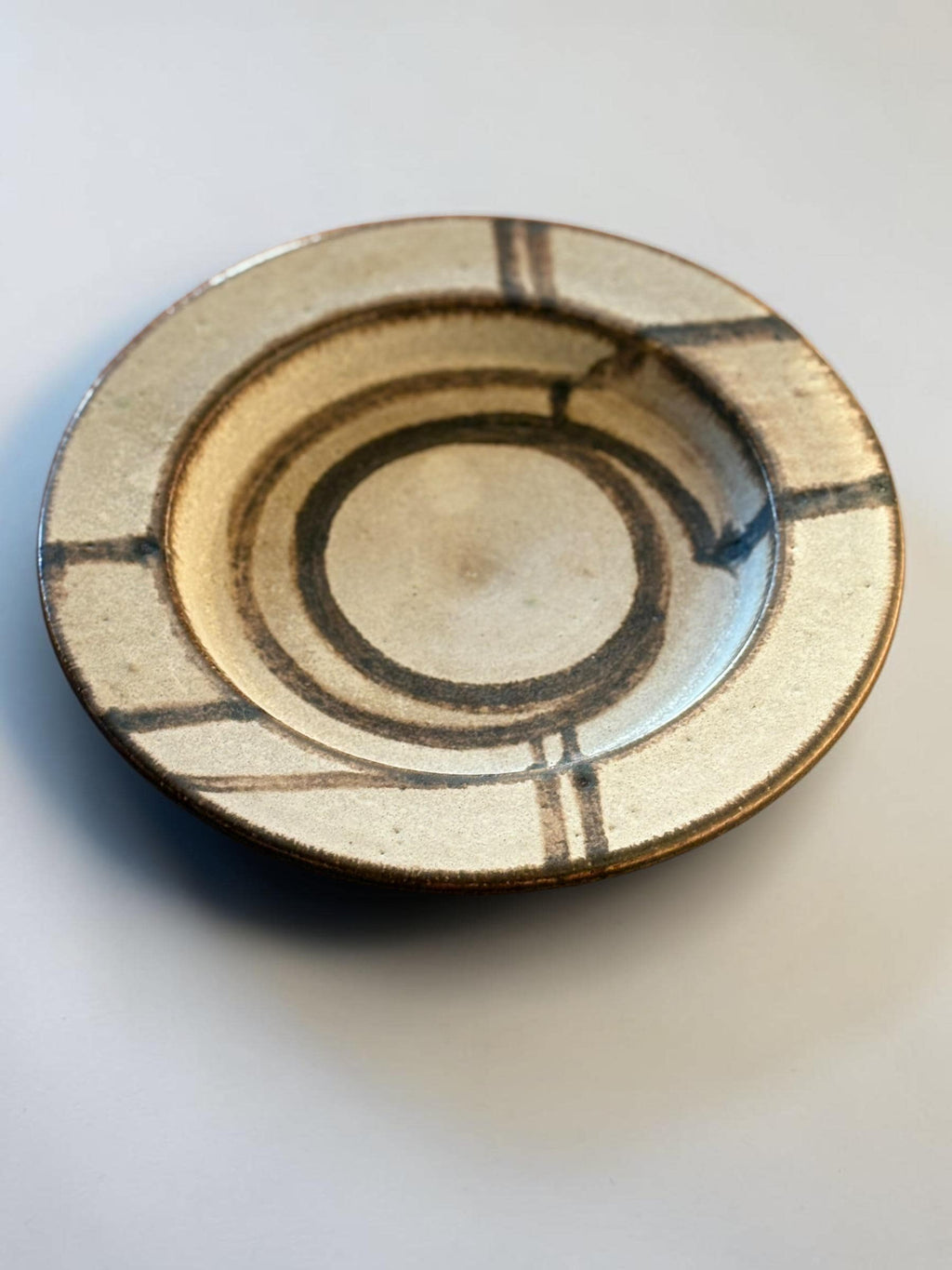 Aksel Larsen for Axella stoneware dish Denmark 1970s __etsy:8167210476