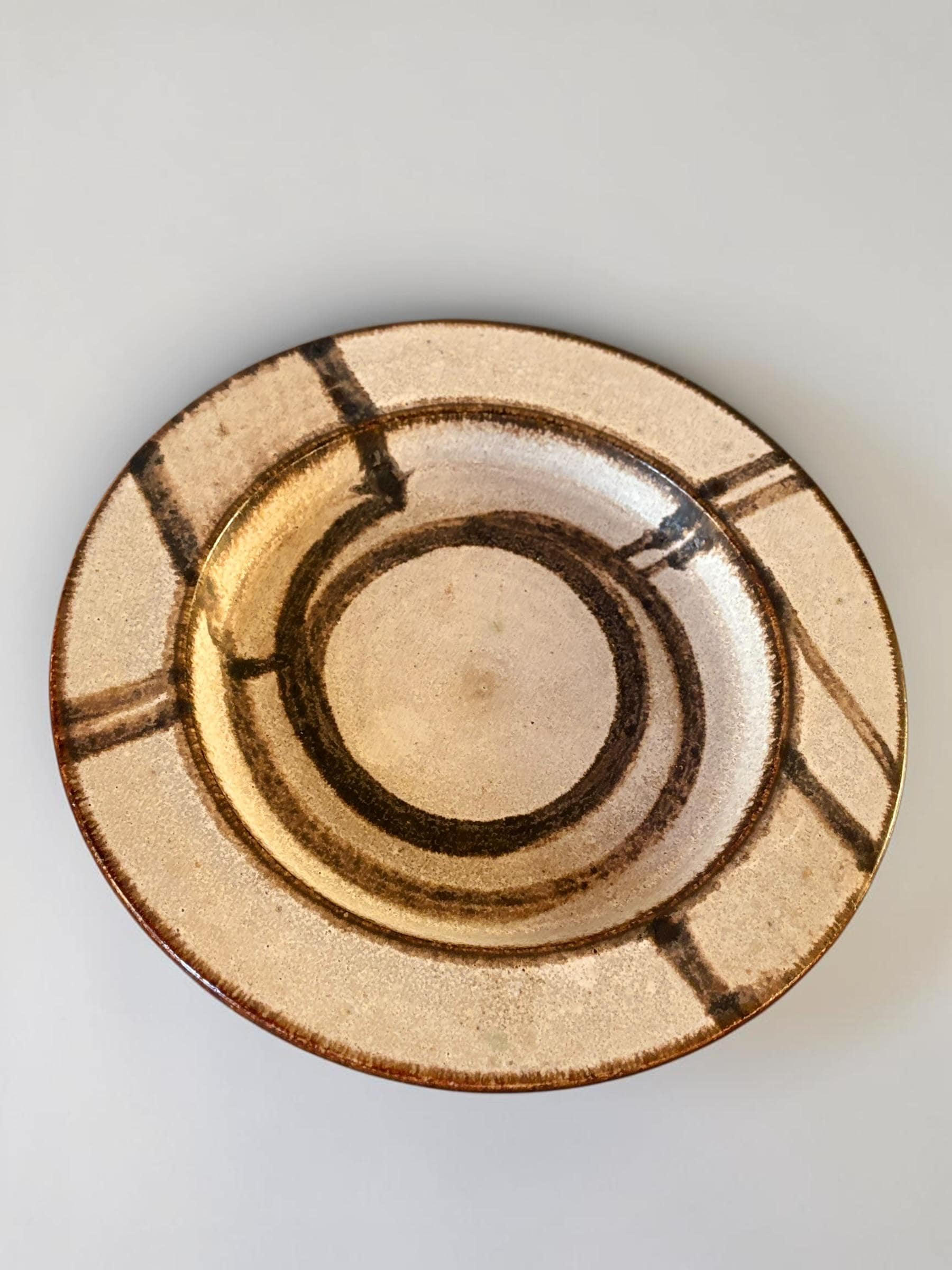 Aksel Larsen for Axella stoneware dish Denmark 1970s __etsy:8167210494