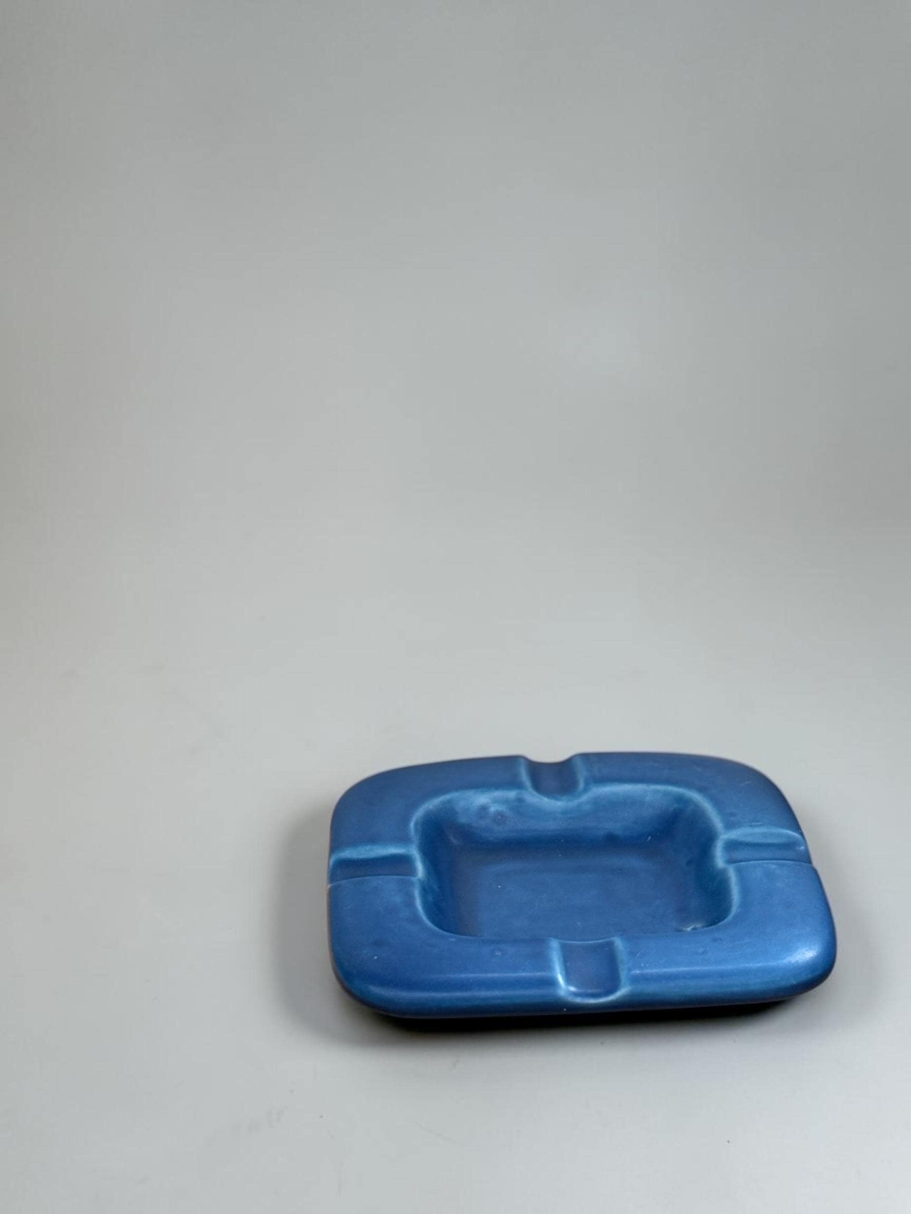 Aluminia for Royal Copenhagen square faience ashtray or decorative bowl __etsy:8175051539
