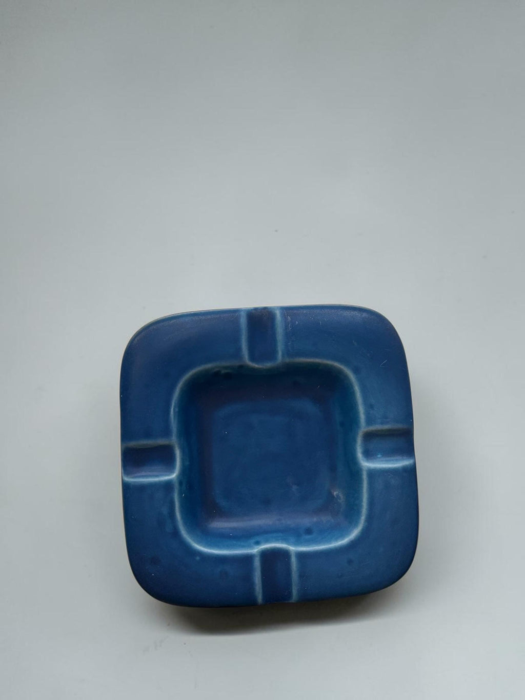Aluminia for Royal Copenhagen square faience ashtray or decorative bowl __etsy:8127136784