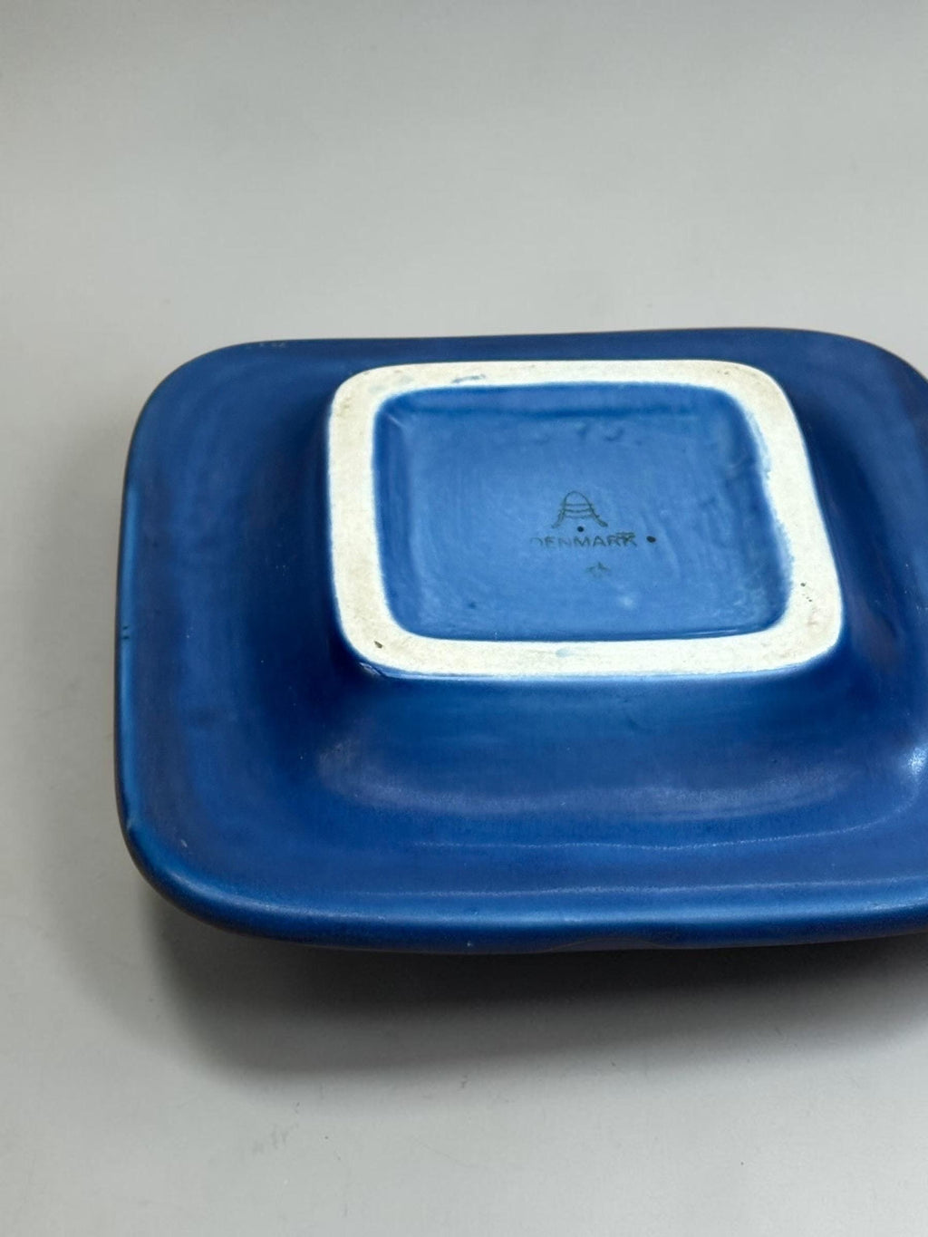 Aluminia for Royal Copenhagen square faience ashtray or decorative bowl __etsy:8127136804