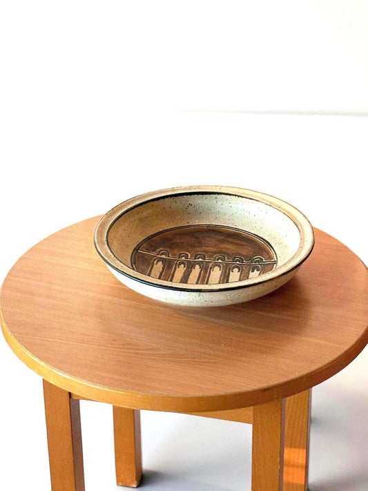 Bente Jessen (BJ Keramik Denmark) large decorative studio pottery bowl __etsy:8215537549