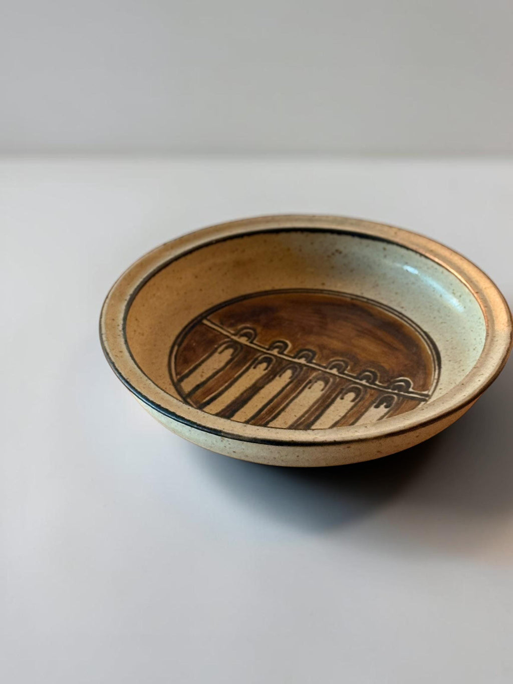 Bente Jessen (BJ Keramik Denmark) large decorative studio pottery bowl __etsy:8167563332