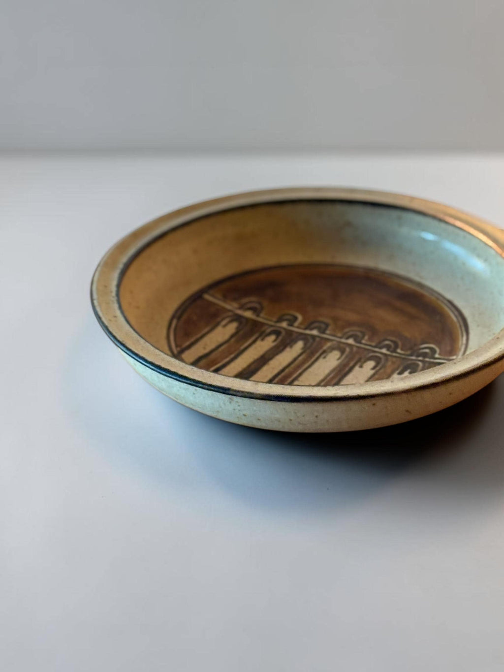 Bente Jessen (BJ Keramik Denmark) large decorative studio pottery bowl __etsy:8167563402