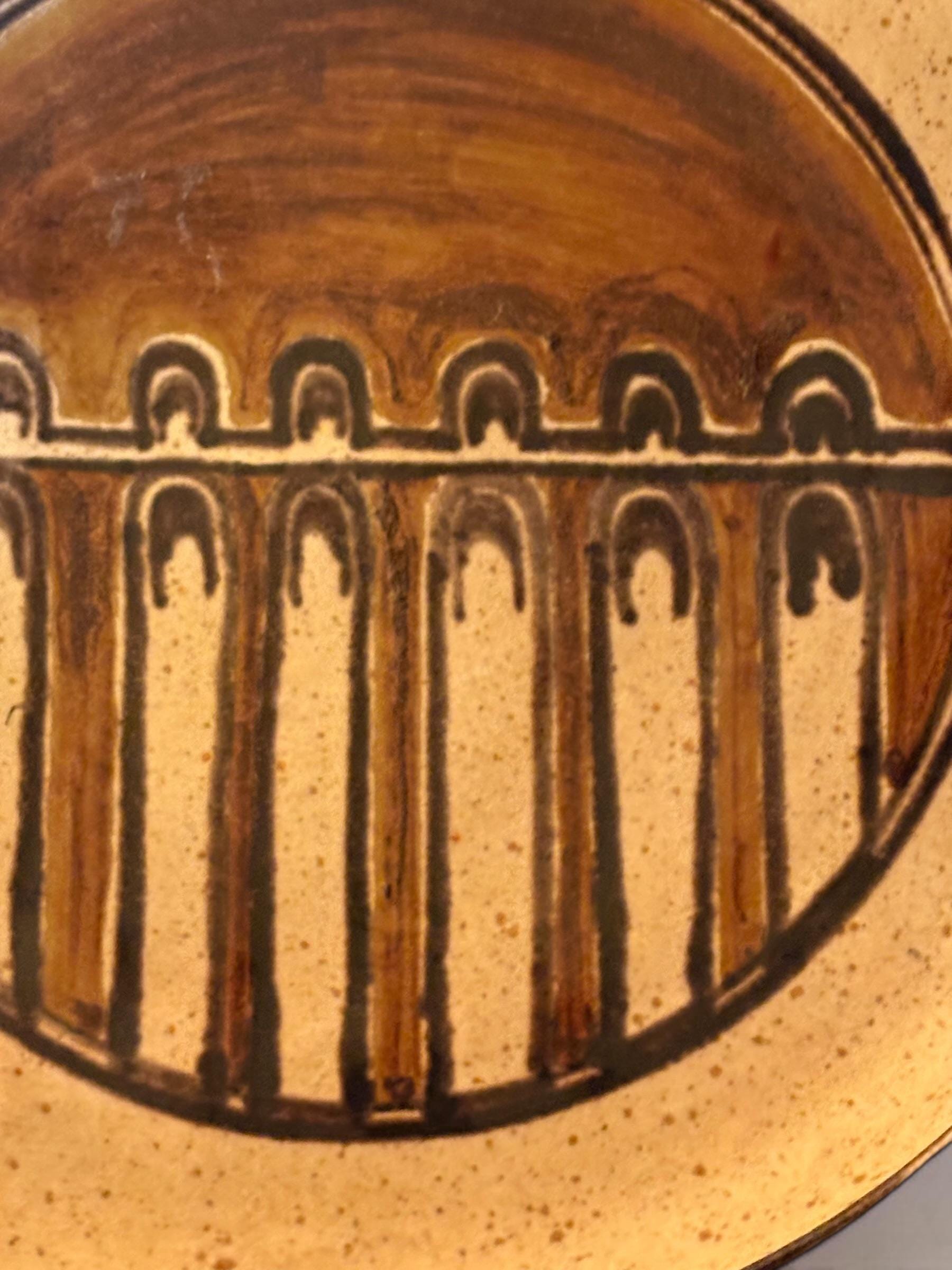 Bente Jessen (BJ Keramik Denmark) large decorative studio pottery bowl __etsy:8167563376