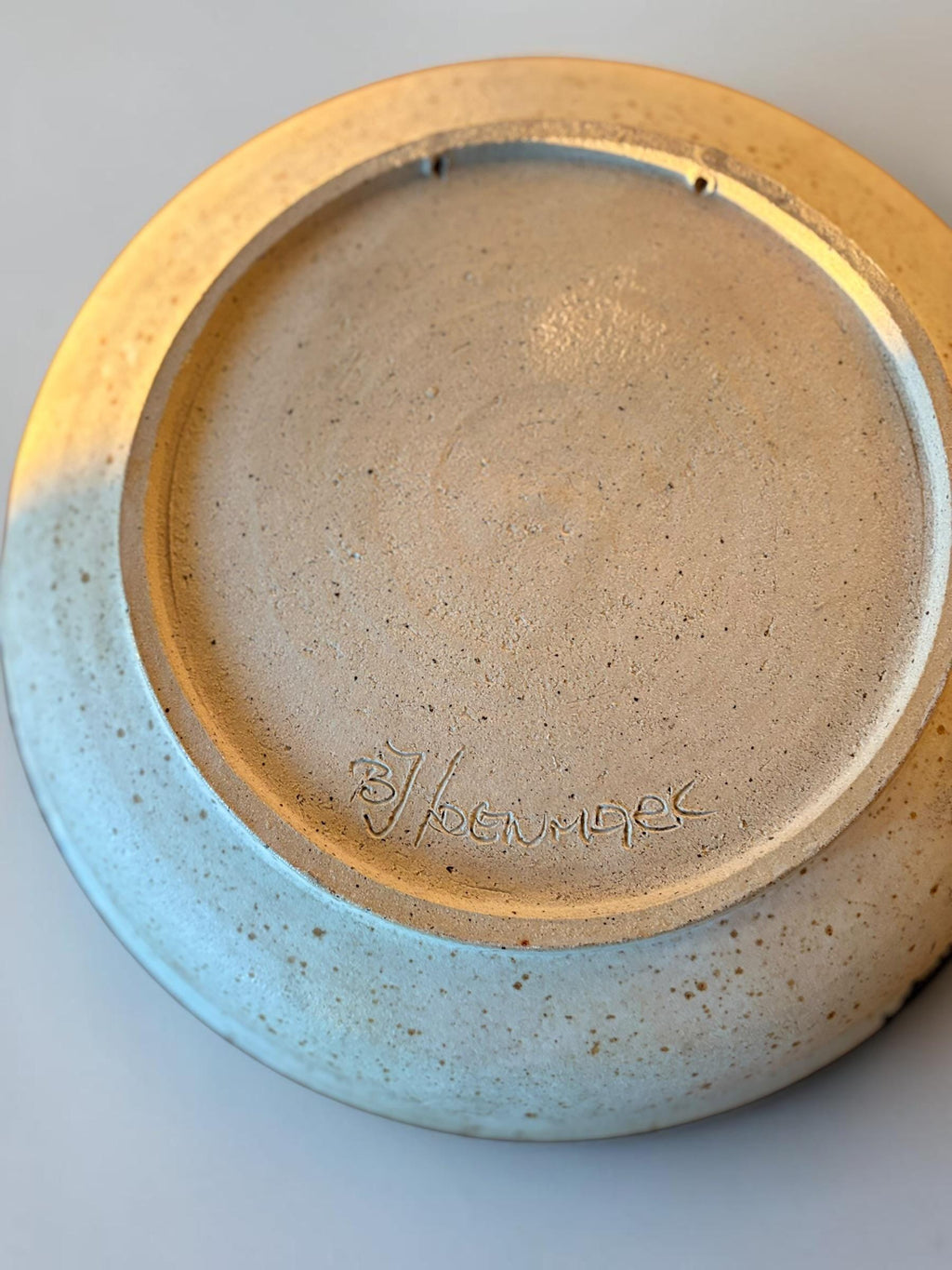 Bente Jessen (BJ Keramik Denmark) large decorative studio pottery bowl __etsy:8215496203