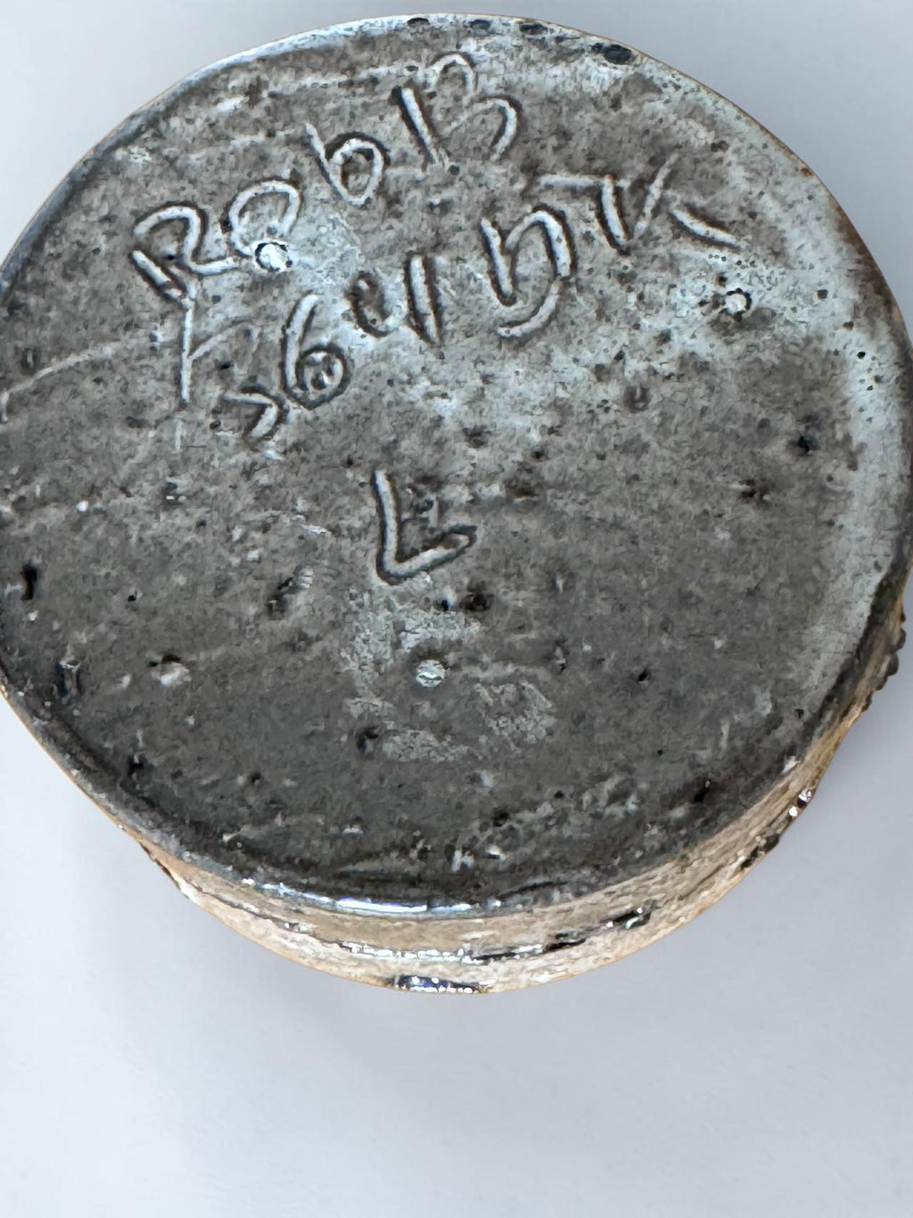 Danish stoneware vintage cutout brutalist tealight / studio pottery candle holder __etsy:8205402675