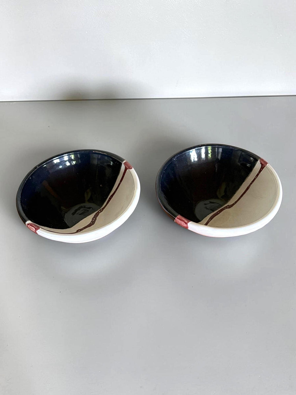 Handmade Danish studio pottery serving bowls: Scandinavian wabi sabi decor __etsy:8167639280