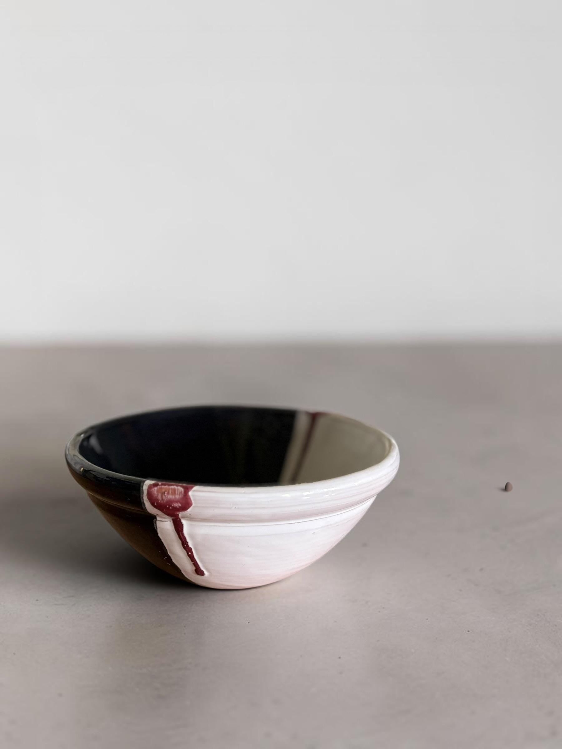 Handmade Danish studio pottery serving bowls: Scandinavian wabi sabi decor __etsy:8215566673