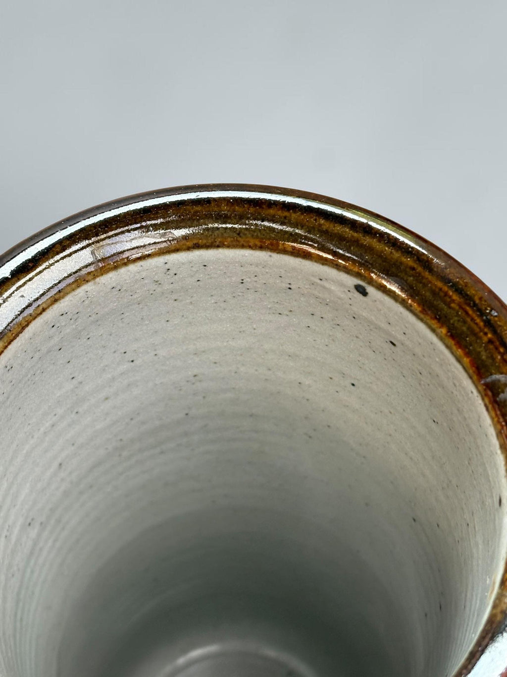 Hanne Stentøj Danish stoneware vase set cylindrical vases with brown brushstroke decor __etsy:8194979151
