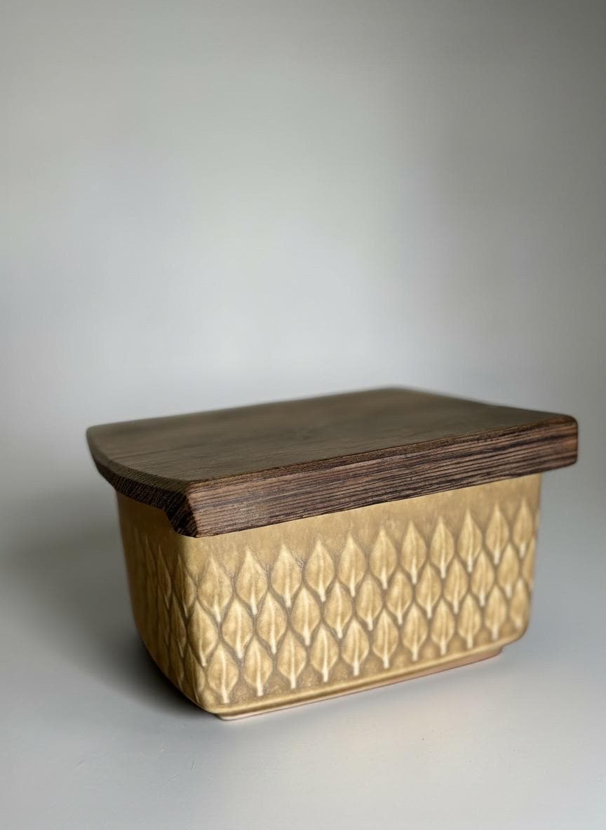 Jens H. Quistgaard "Relief" Butter Dish — Kronjyden / Bing & Grøndahl — Danish 1957 __etsy:8077874696