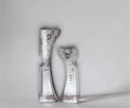 Kjell Engman for Kosta Boda vintage  sculptural glass candleholders __etsy:8162766291