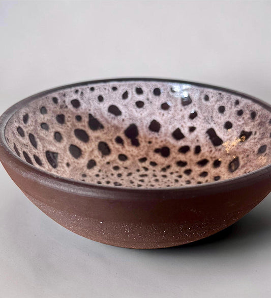 Lehmann studio pottery  serving bowl in speckled stoneware __etsy:8215603875