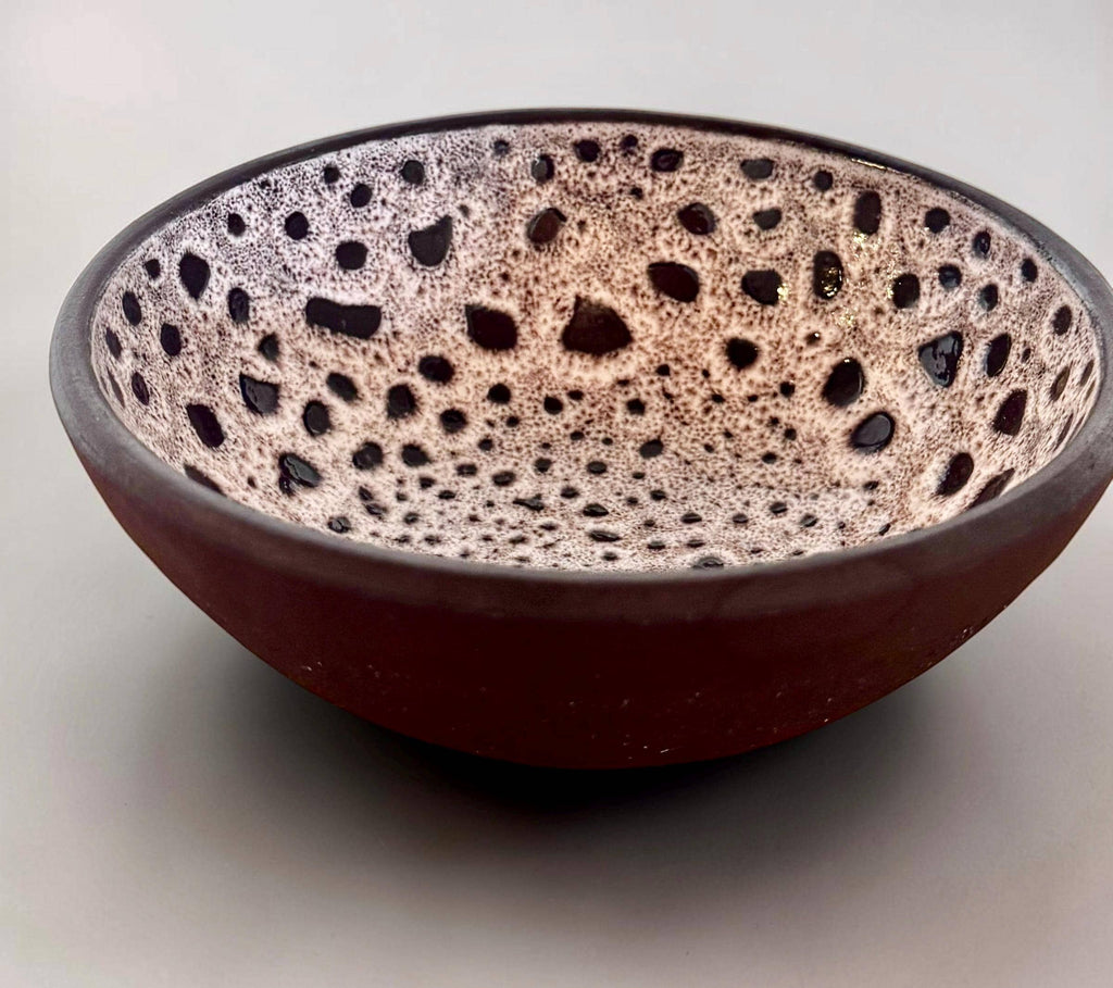 Lehmann studio pottery  serving bowl in speckled stoneware __etsy:8167664140