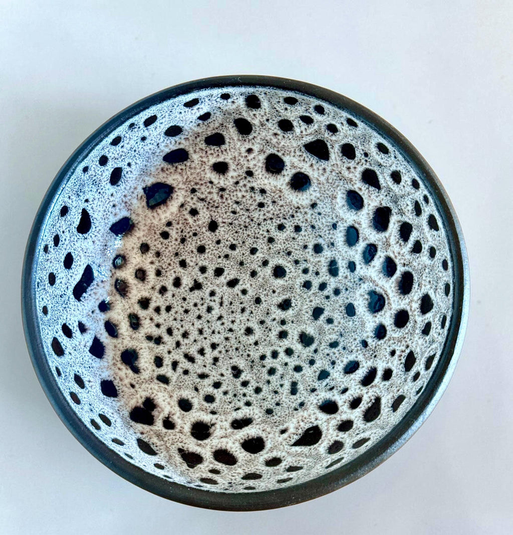 Lehmann studio pottery  serving bowl in speckled stoneware __etsy:8167664230