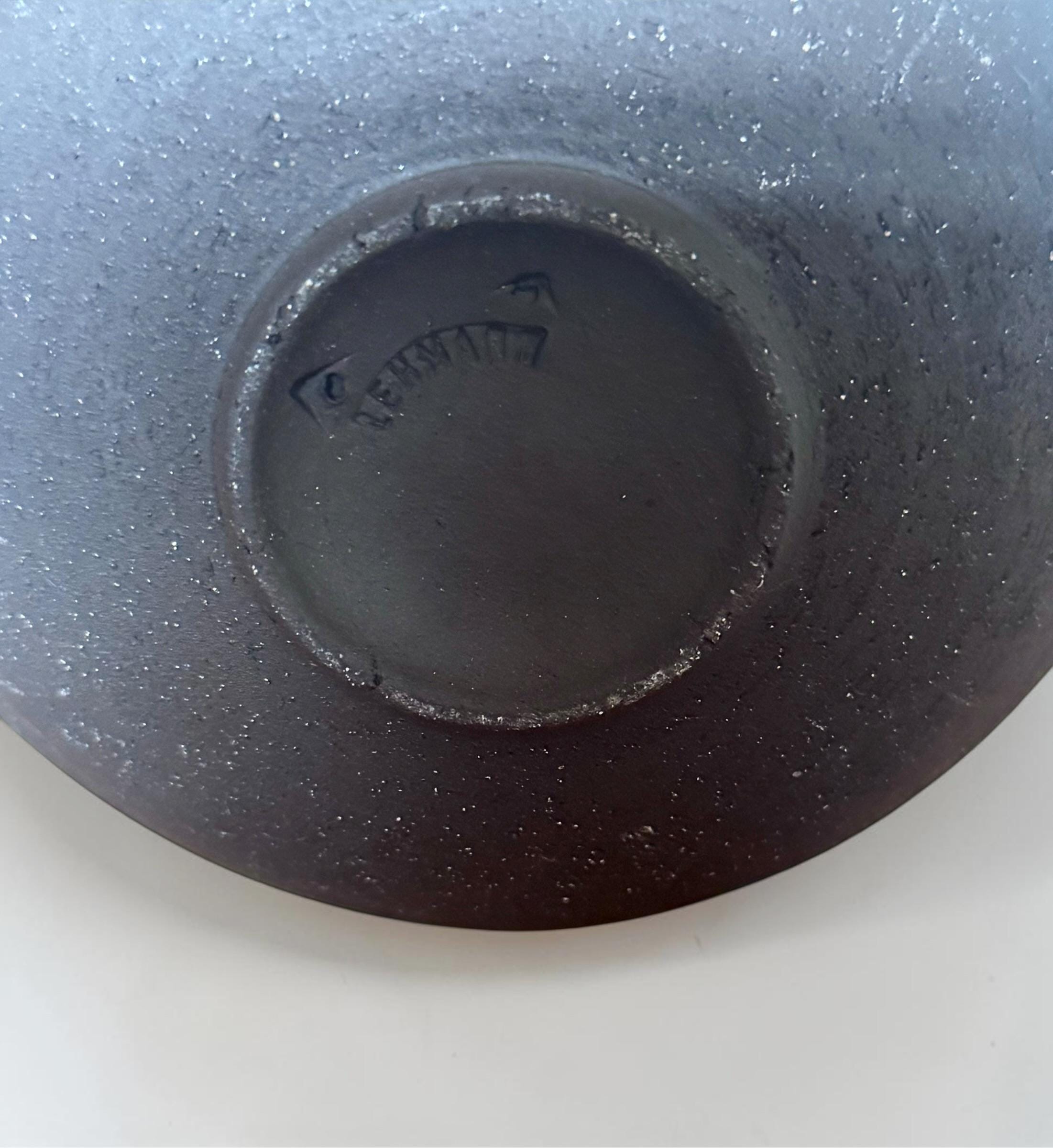 Lehmann studio pottery  serving bowl in speckled stoneware __etsy:8215597827