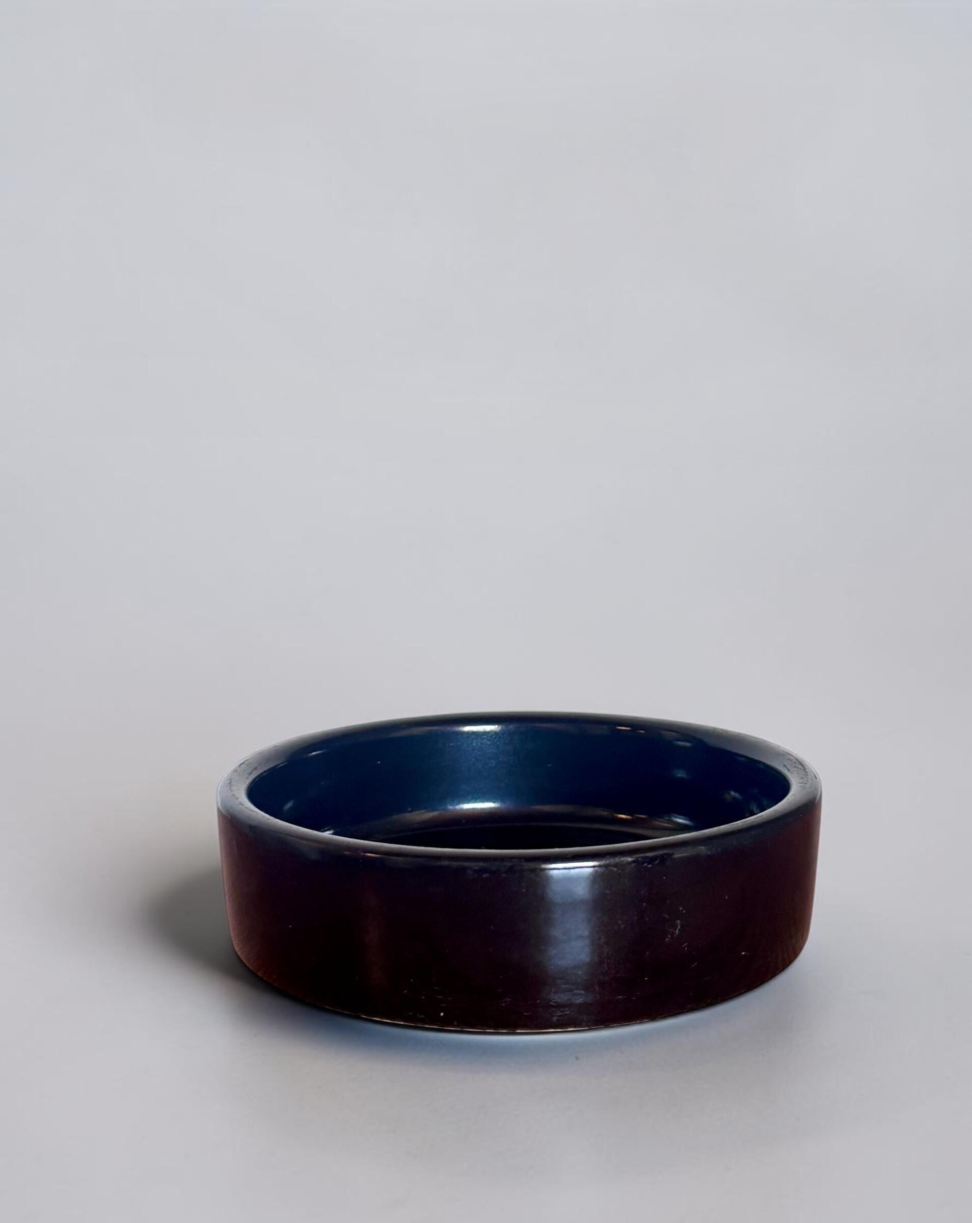 Maria Philippi for Soholm  stoneware bowl model 3628 in deep blue glaze __etsy:8115244108