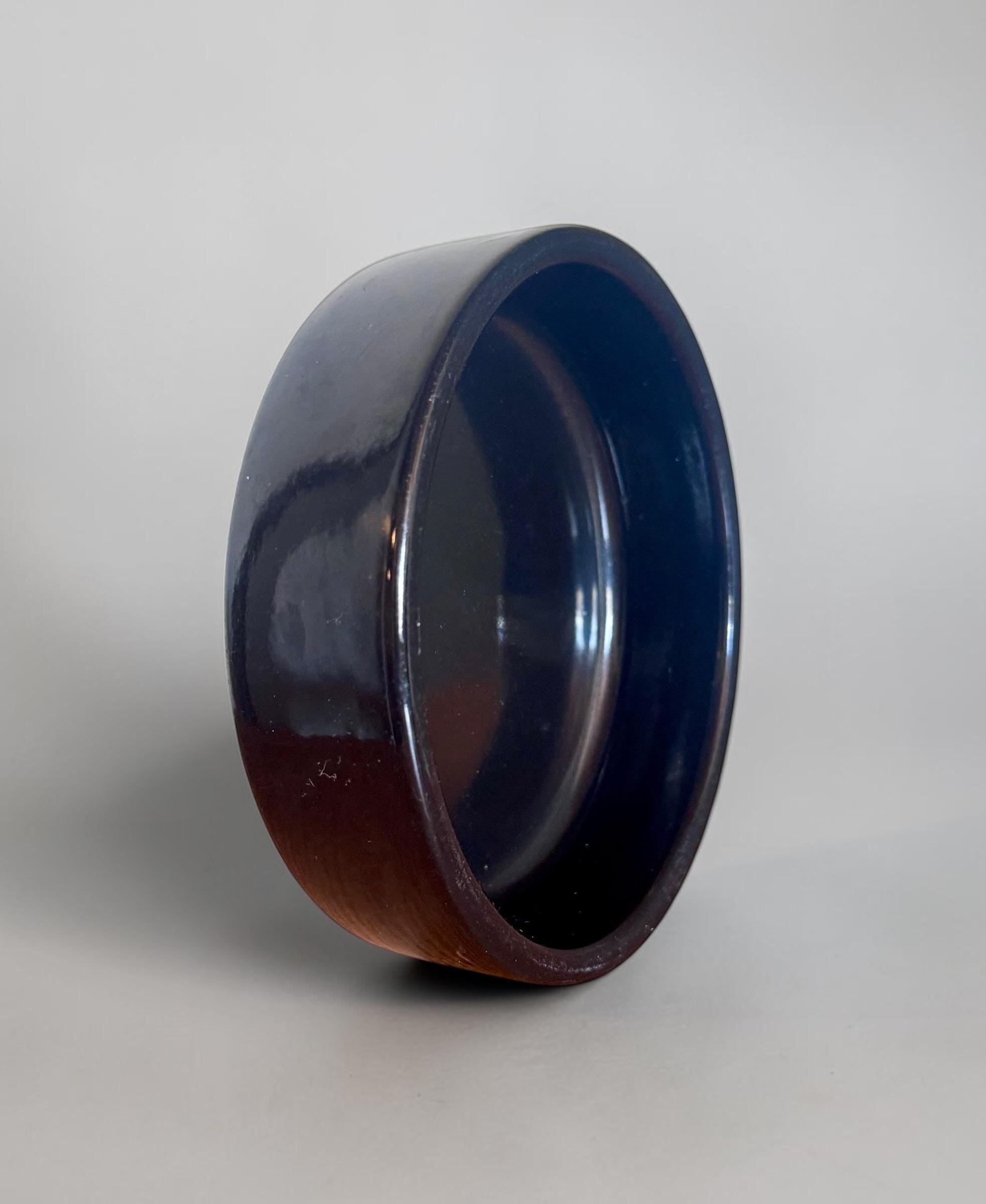 Maria Philippi for Soholm  stoneware bowl model 3628 in deep blue glaze __etsy:8115244116