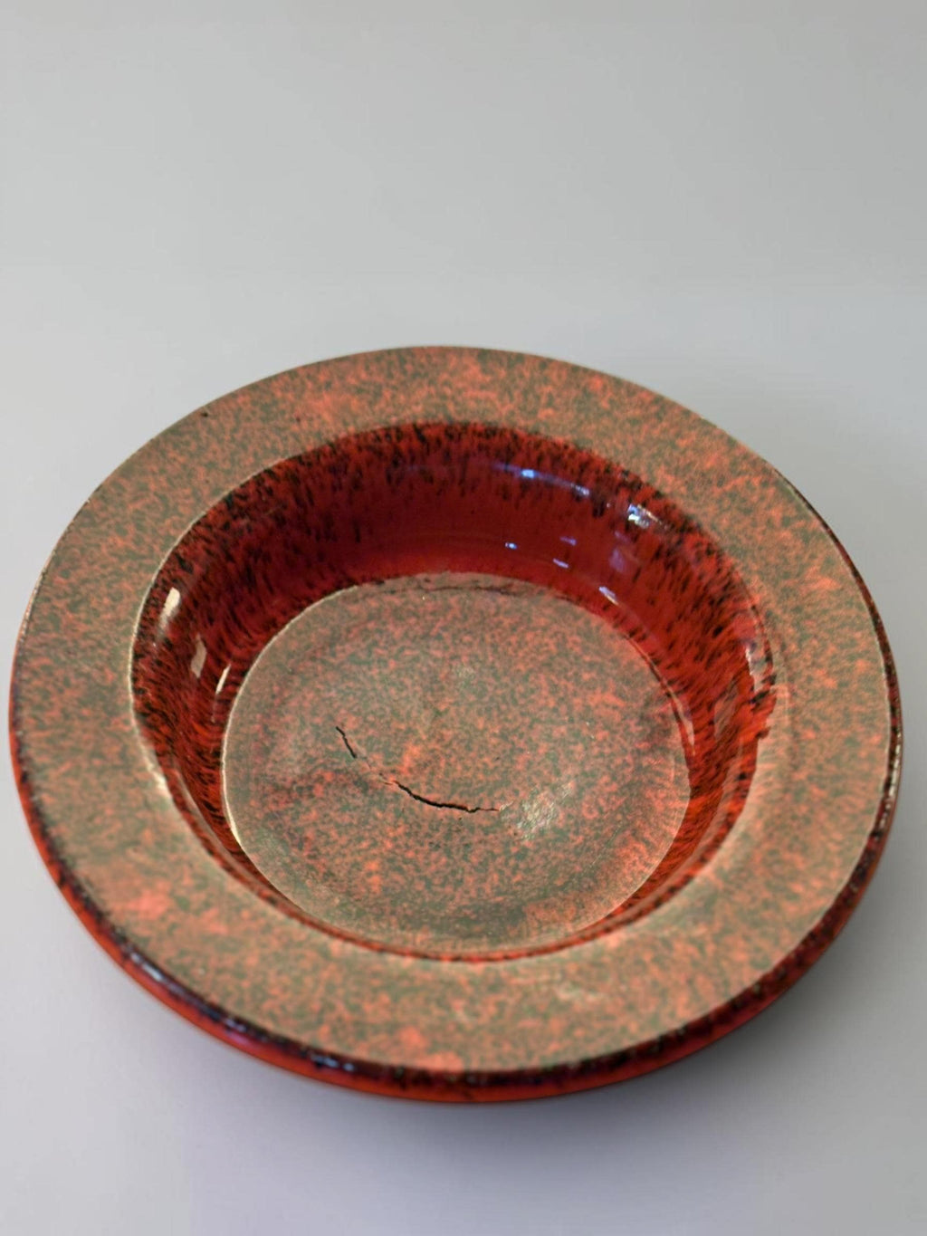 Michael Andersen Bornholm red lava decorative bowl __etsy:8167530506