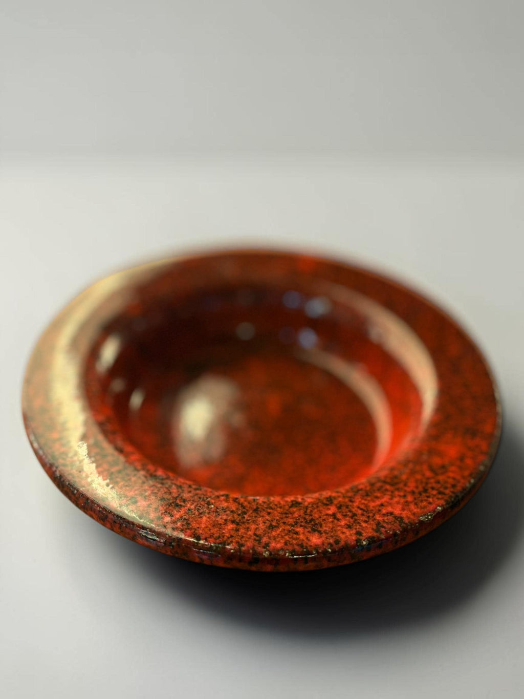 Michael Andersen Bornholm red lava decorative bowl __etsy:8215462727