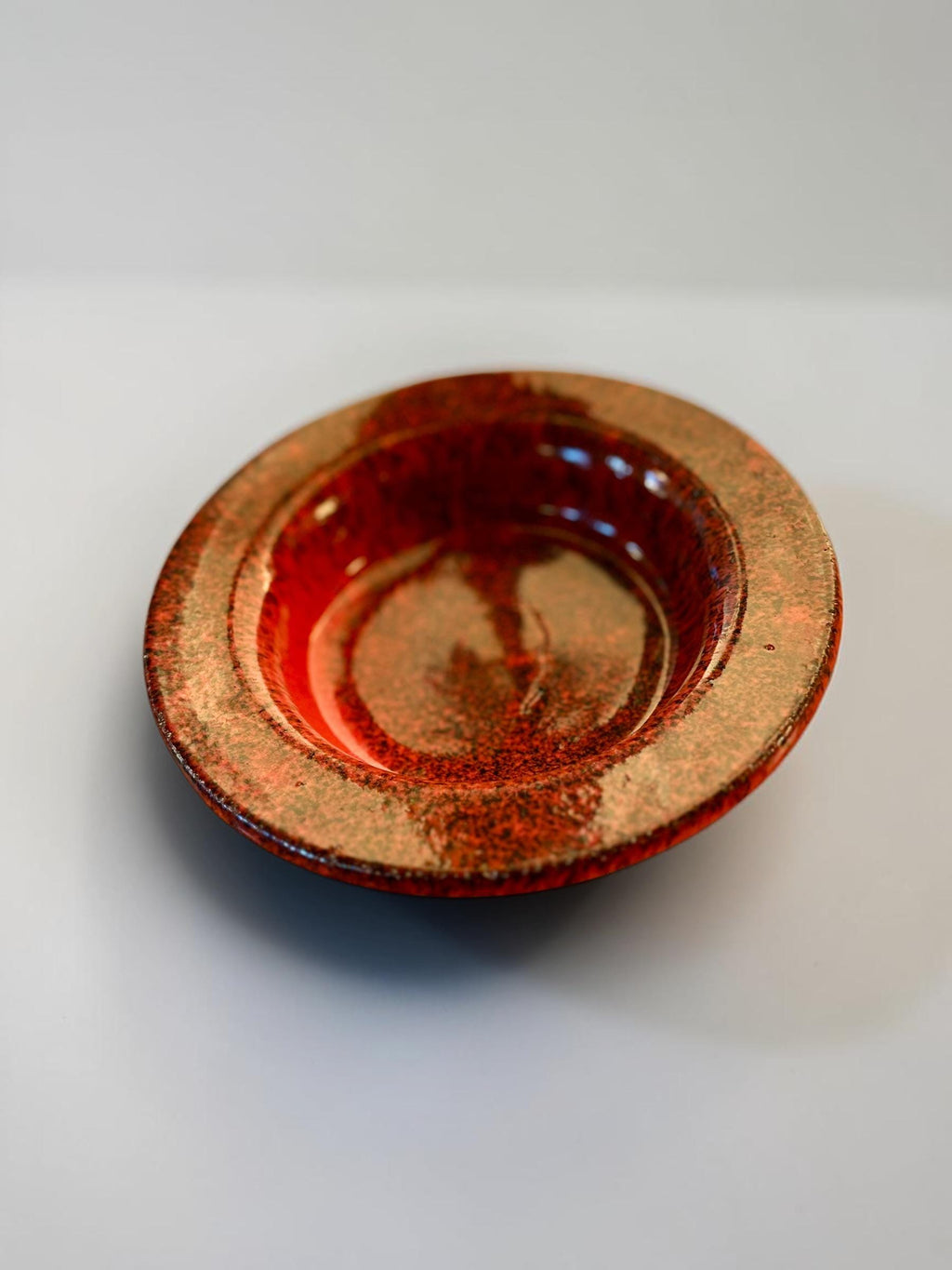 Michael Andersen Bornholm red lava decorative bowl __etsy:8215462761