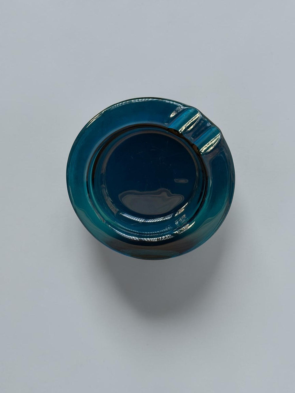Michael Bang for Kastrup Holmegaard: Oceanblaa cigar ashtray. Danish art glass 1973 __etsy:8175096605