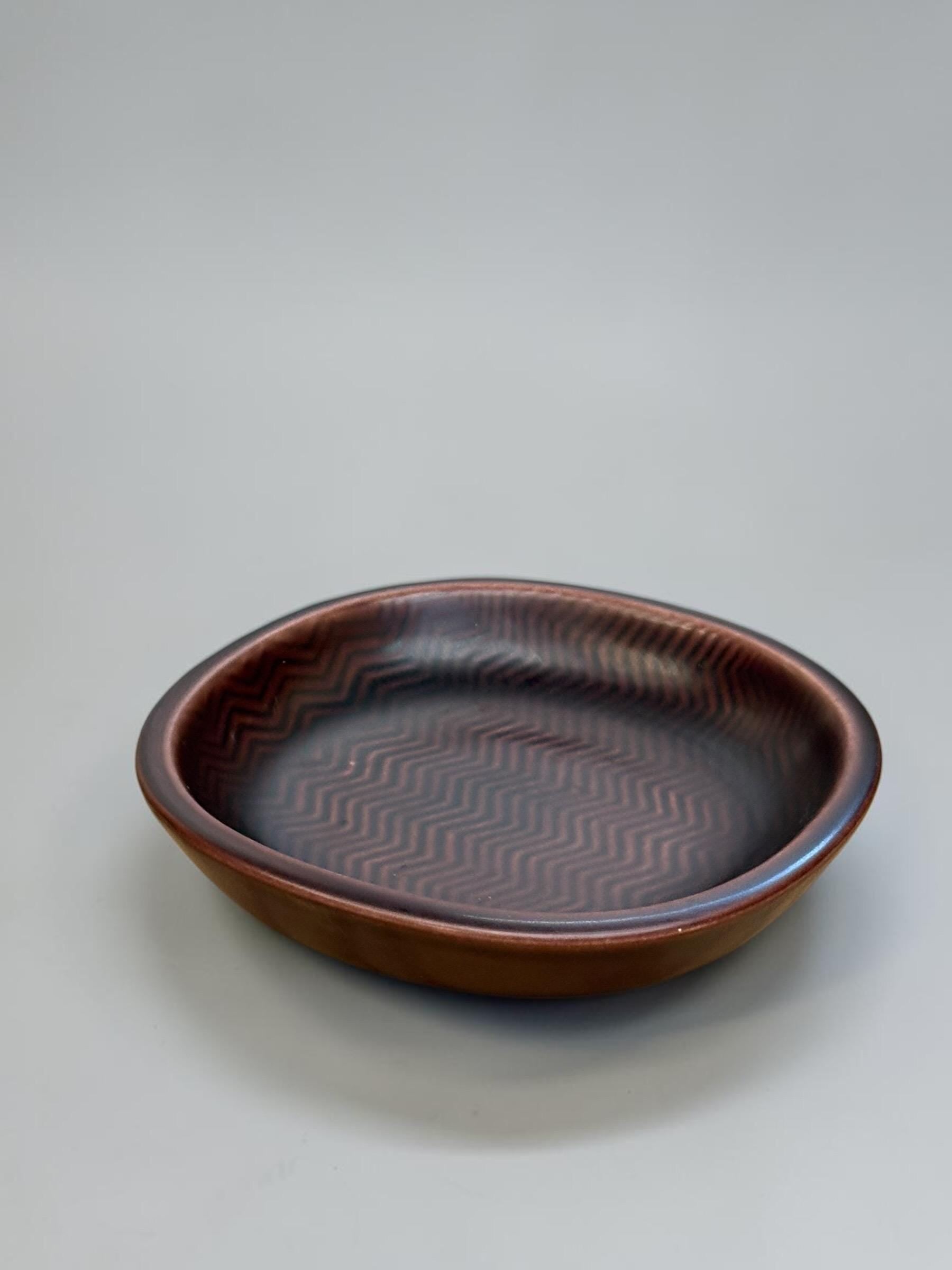 Nils Thorsson for Aluminia midcentury ‘Marselis’ bowl in oxblood wave glaze __etsy:8210902053