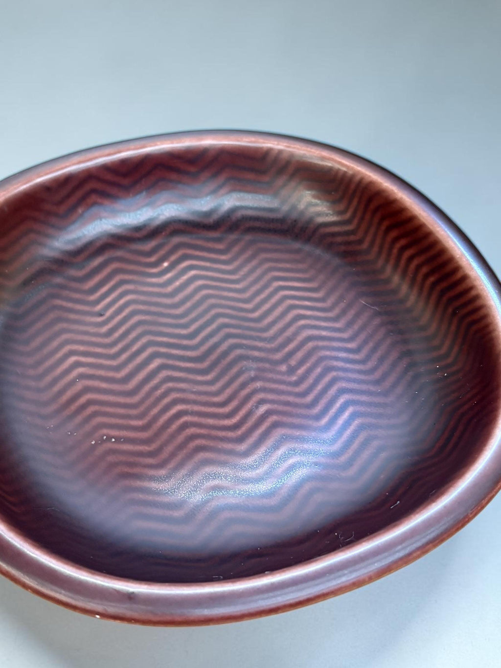 Nils Thorsson for Aluminia midcentury ‘Marselis’ bowl in oxblood wave glaze __etsy:8162971200