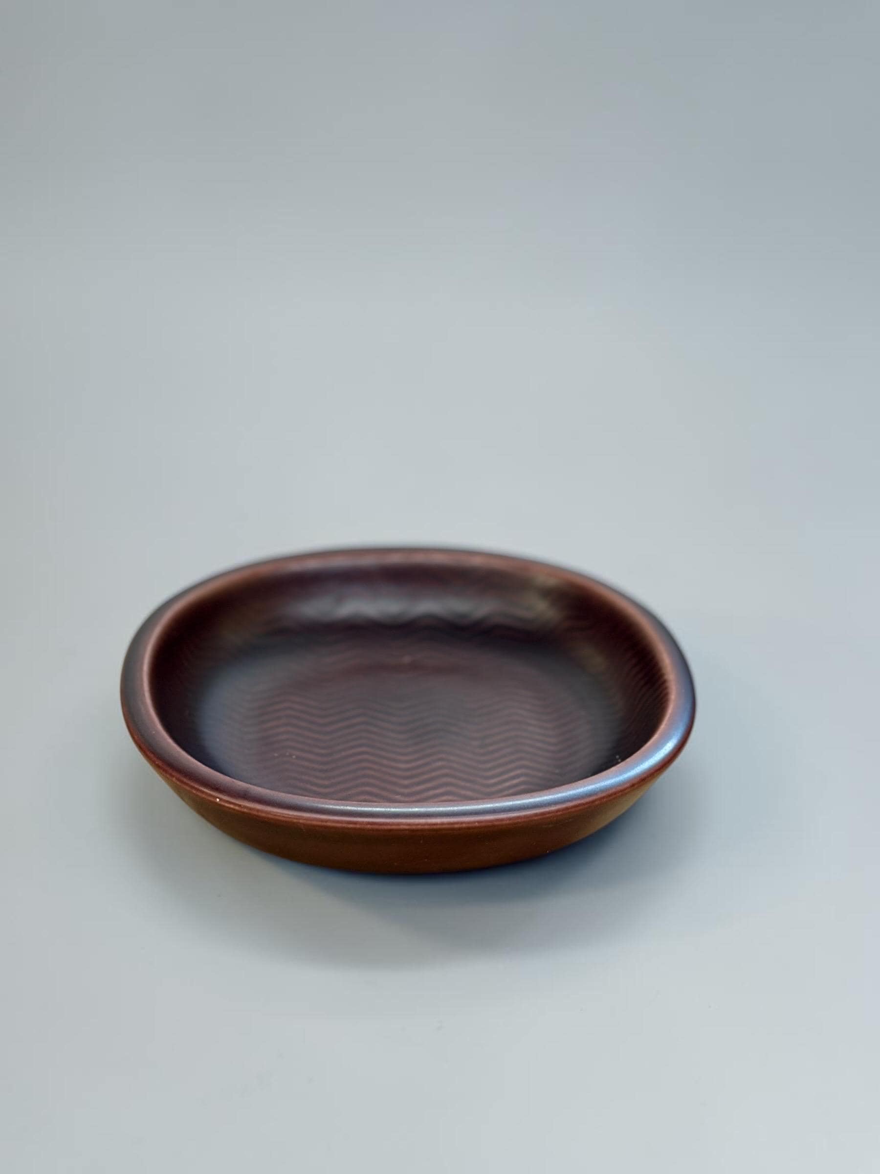 Nils Thorsson for Aluminia midcentury ‘Marselis’ bowl in oxblood wave glaze __etsy:8210875259