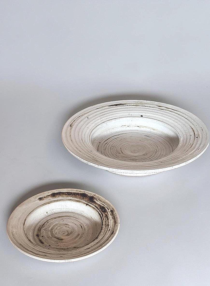 Scandinavian Yvonne pottery stoneware bowl set __etsy:8147125610