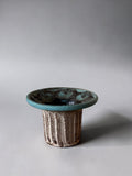 Strehla Keramik fat lava candleholder bowl turquoise lava glaze __etsy:8114975700