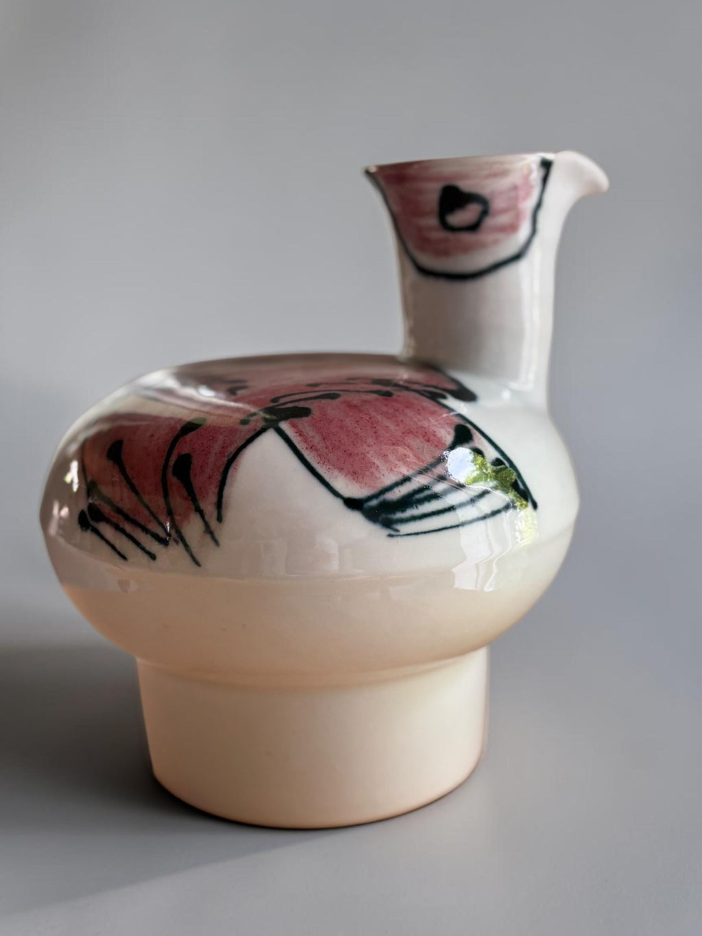 Tue Poulsen for Tue Keramik  bird pitcher studio ceramic Denmark 1960s __etsy:8215109199