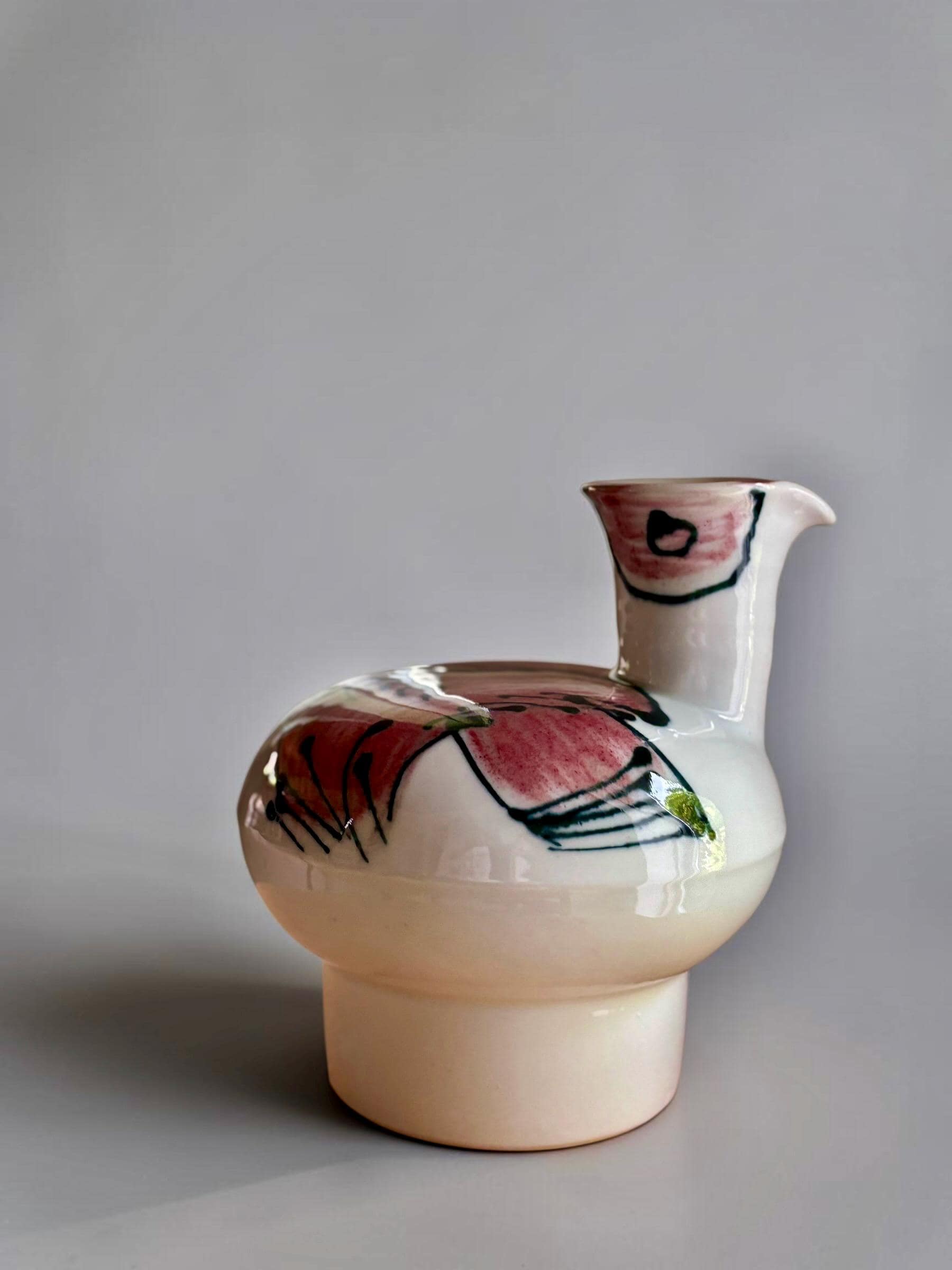 Tue Poulsen for Tue Keramik  bird pitcher studio ceramic Denmark 1960s __etsy:8215109203