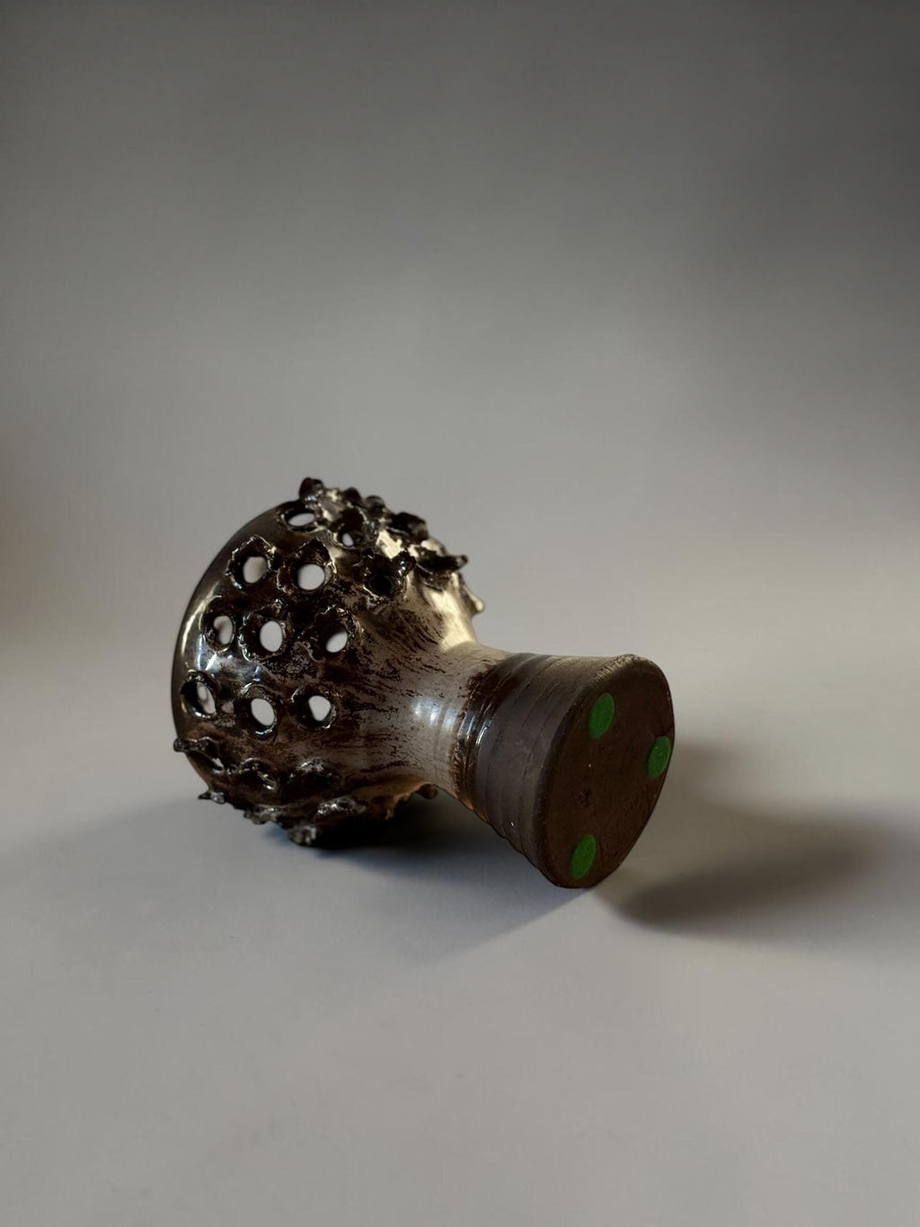 Vintage brutalist studio pottery vase __etsy:8115695014