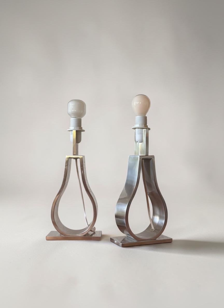 Vintage IKEA KLABB lamps in brushed aluminium