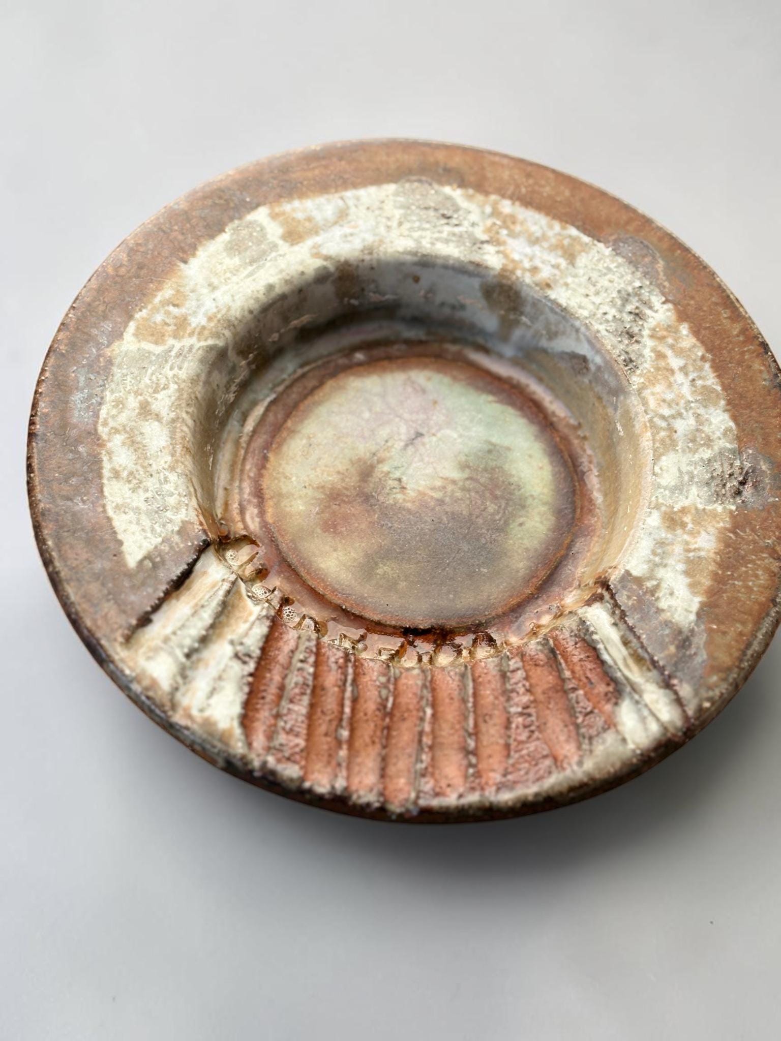 Axella stoneware ashtray / bowl with rustic textured glaze __etsy:8085751108