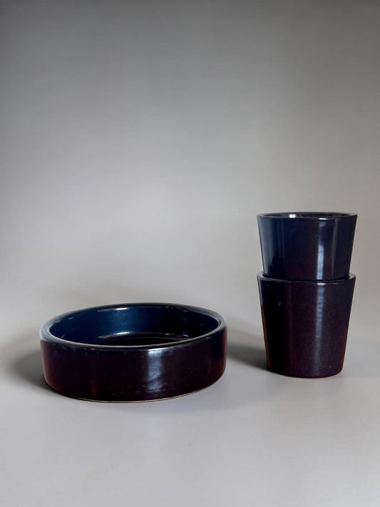Maria Philippi for Soholm stoneware bowl model 3628 in deep blue glaze