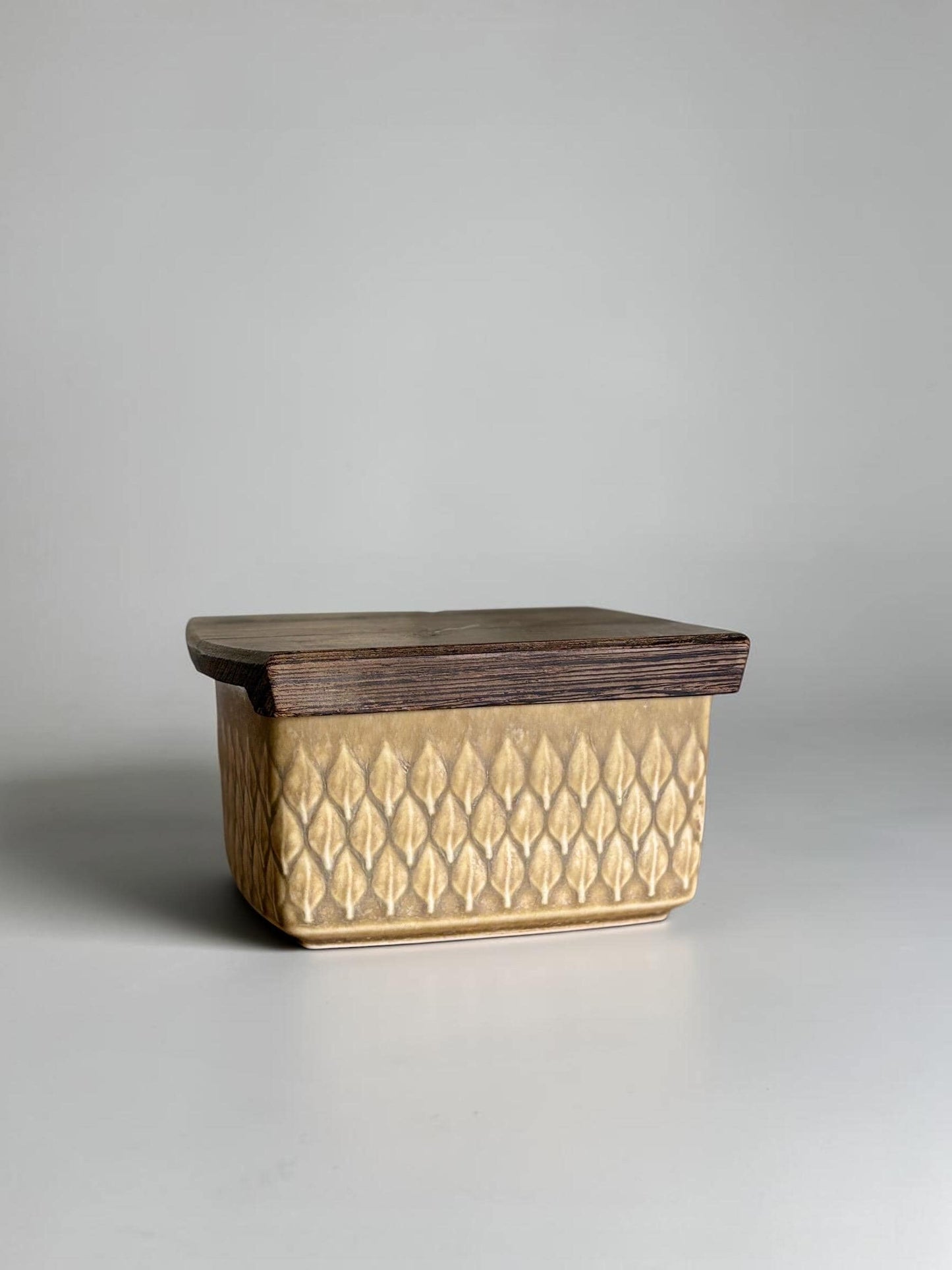 Jens H. Quistgaard "Relief" Butter Dish — Kronjyden / Bing & Grøndahl — Danish 1957