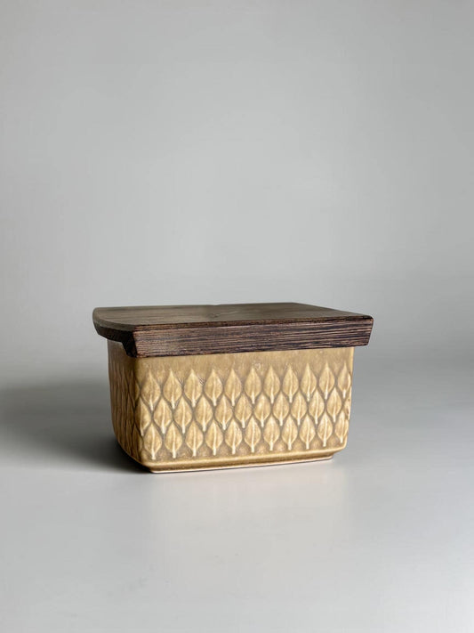 Jens H. Quistgaard "Relief" Butter Dish — Kronjyden / Bing & Grøndahl — Danish 1957