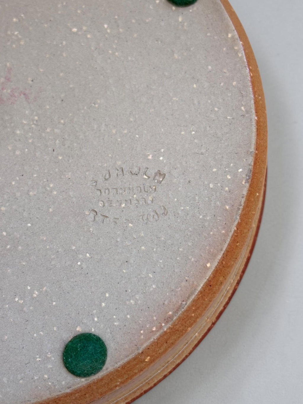 Søholm / Soholm stoneware dish with painted leaf and berry wreath __etsy:8136228940