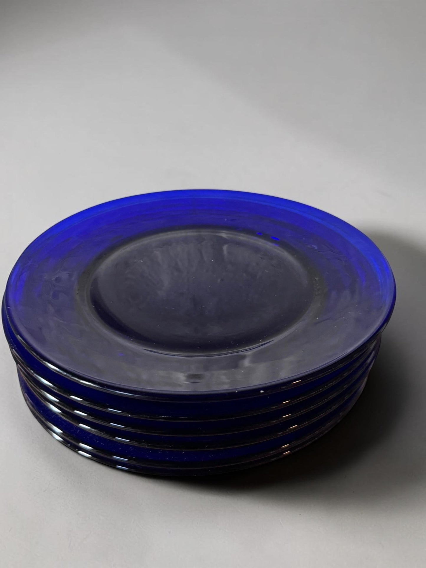 6 vintage Holmegaard Brokso (Broksø) glass plates designed by Jacob E. Bang. __etsy:8149993001