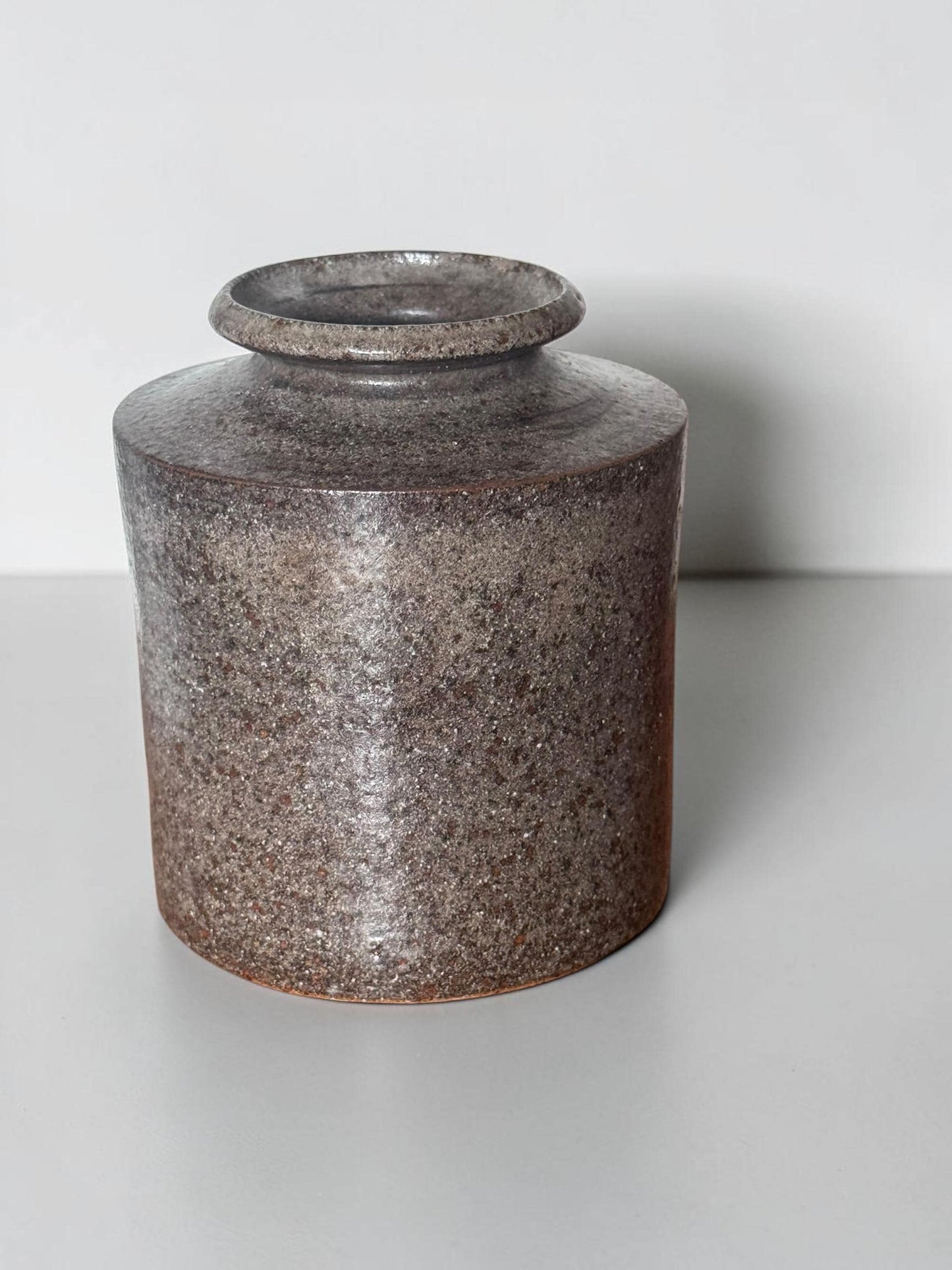 Vintage Danish stoneware: Wabi sabi studio pottery vase by Lone Skousen Petersen