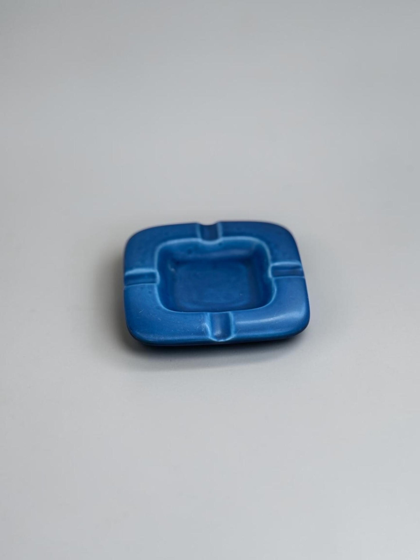 Aluminia for Royal Copenhagen square faience ashtray or decorative bowl