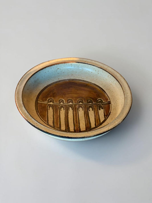 Bente Jessen (BJ Keramik Denmark) large decorative studio pottery bowl