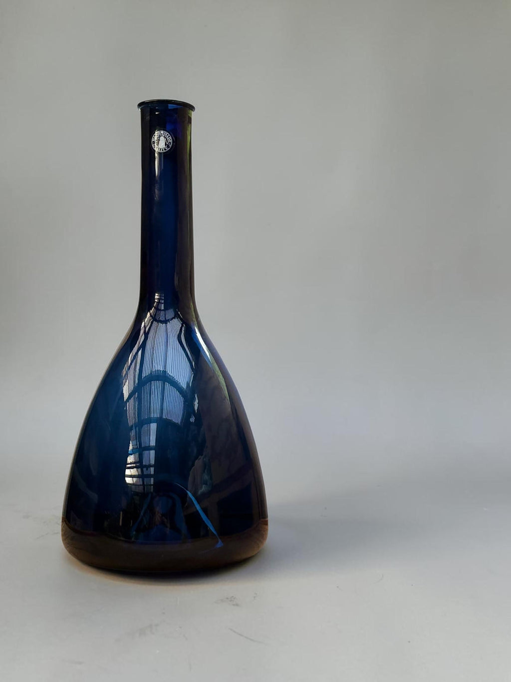 Orrefors Swedish art glass vase in cobalt blue sommerso __etsy:8195052501
