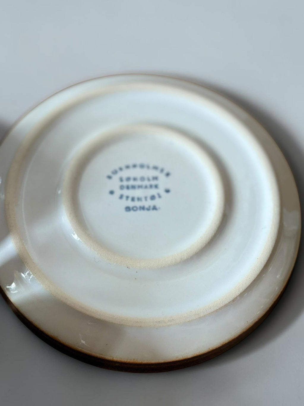Soholm 'Sonja' stoneware:  Cups and saucers set of 4 Danish Bornholm retro coffee mugs __etsy:8205273513
