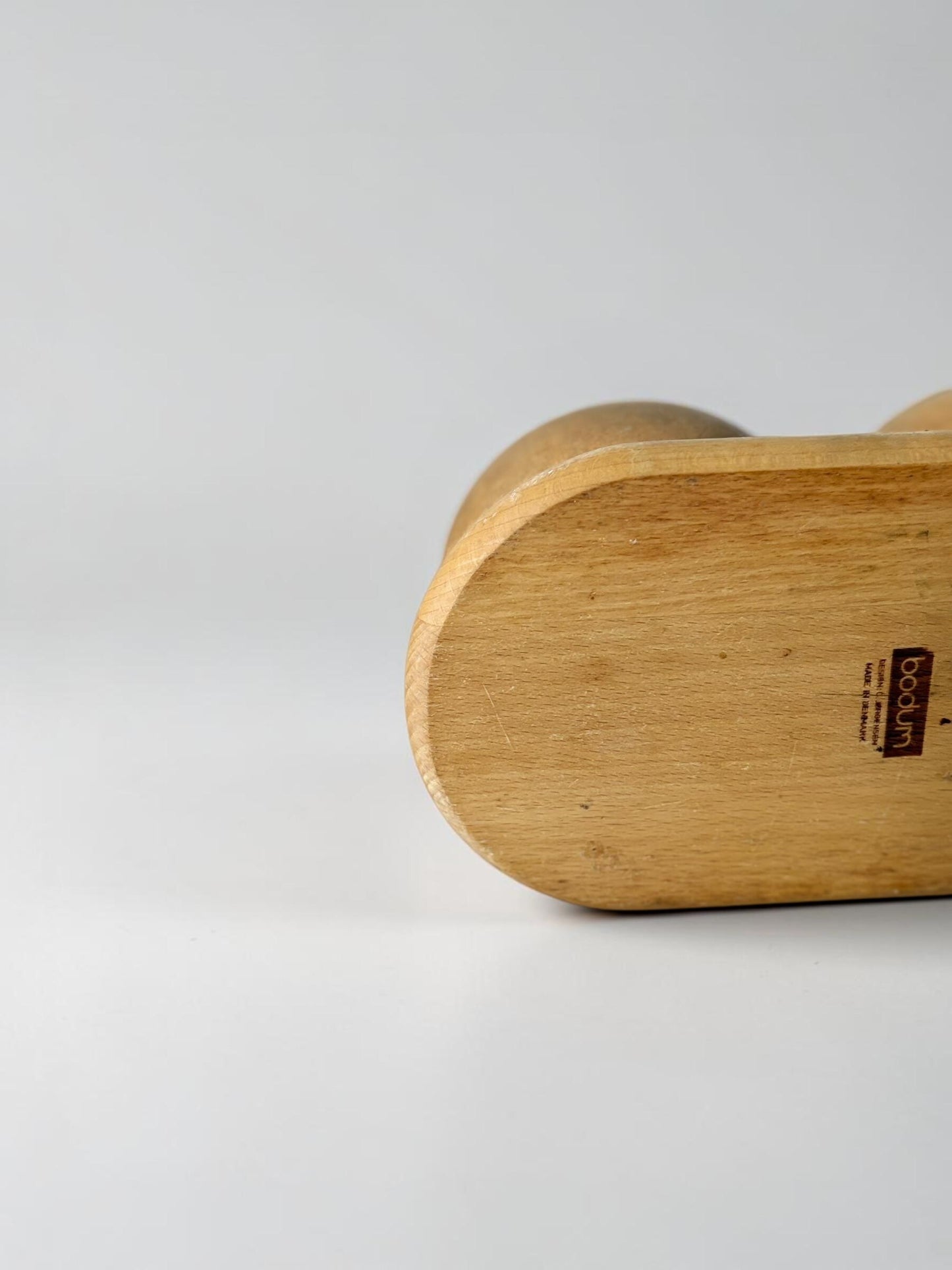 Bodum 'Ball Boy' salt and pepper mill set: Danish design classic in beech wood
