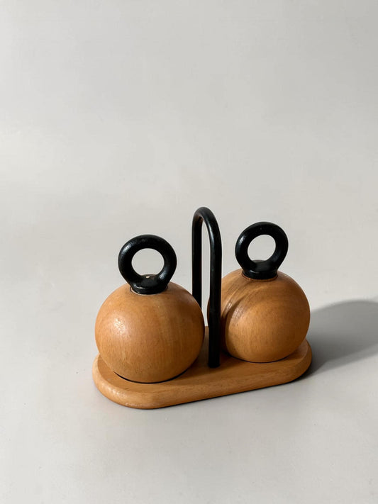 Bodum 'Ball Boy' salt and pepper mill set: Danish design classic in beech wood